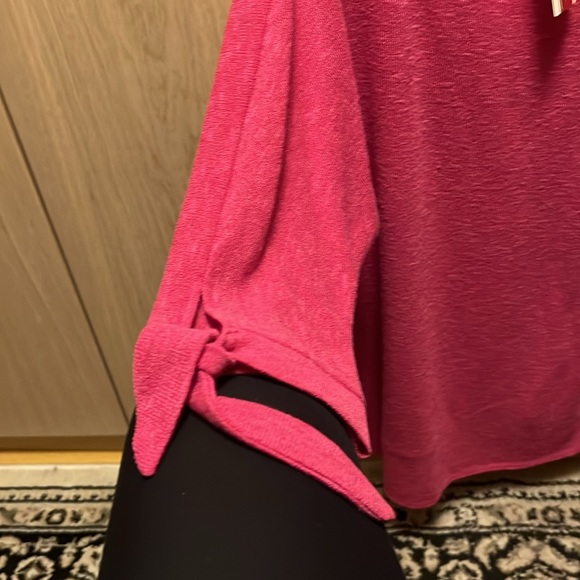 Nwt Laura plus pink tunic 3/4 sleeve with ties - Picture 5 of 7